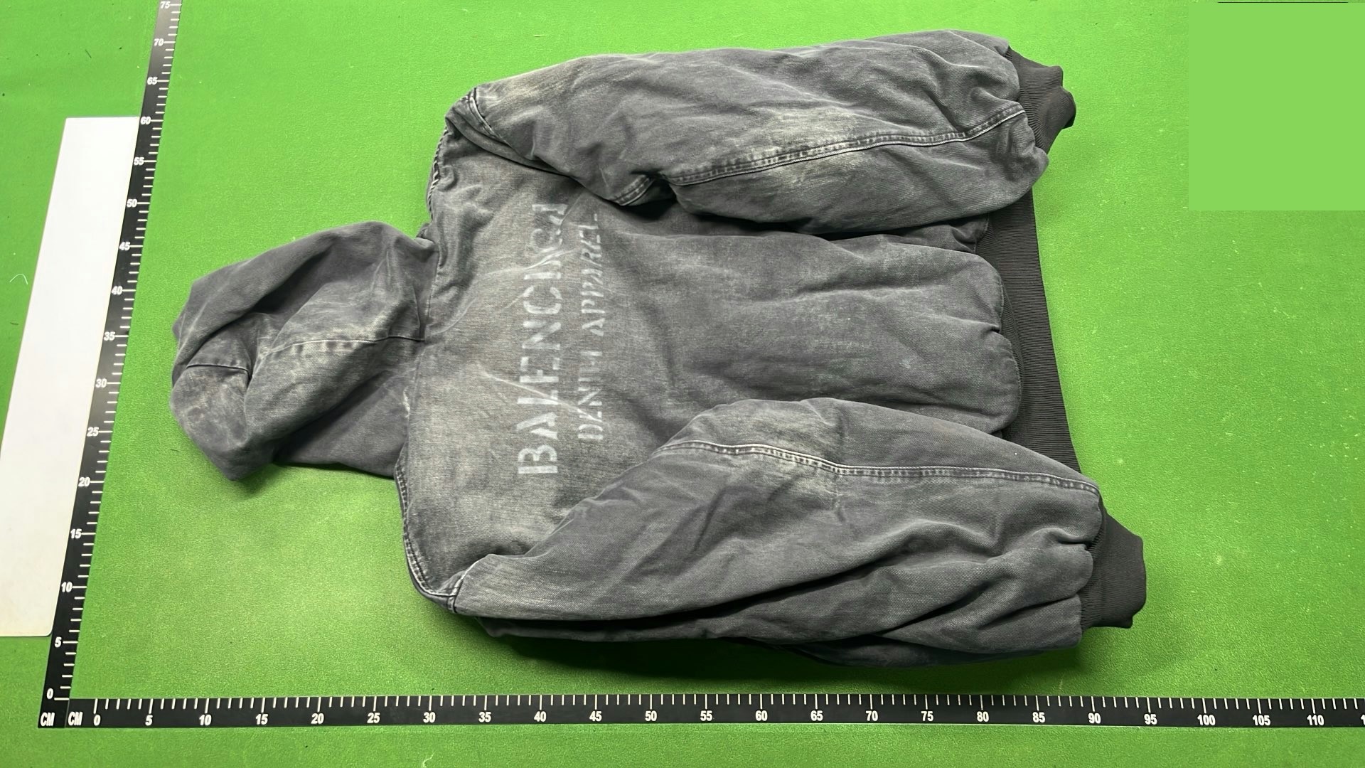 Balenciaga Oversize Distressed Denim Bomber Jacket QC