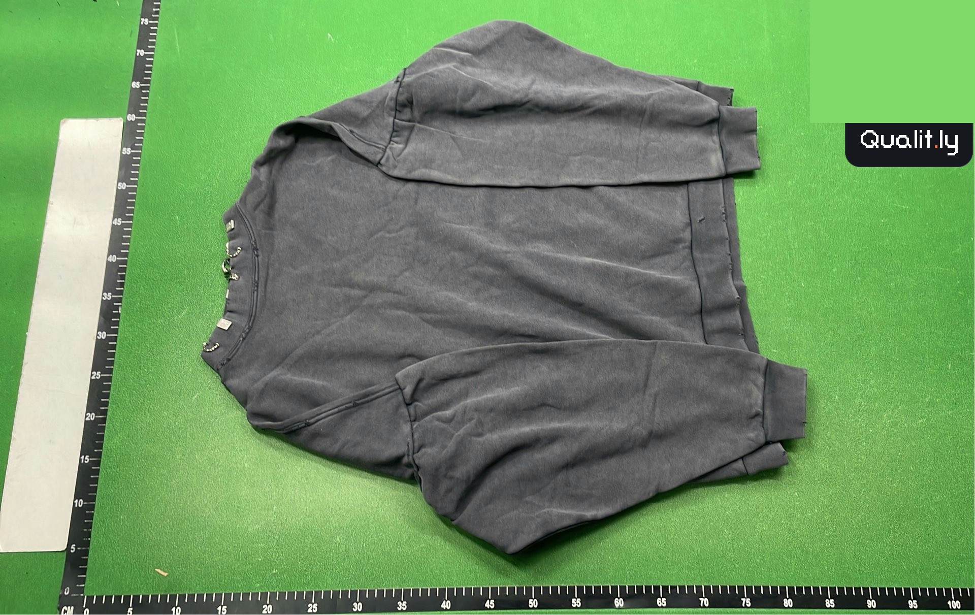 Balenciaga Perforated Lighter Iron Sheet Collar Pierced Sweatshirt QC