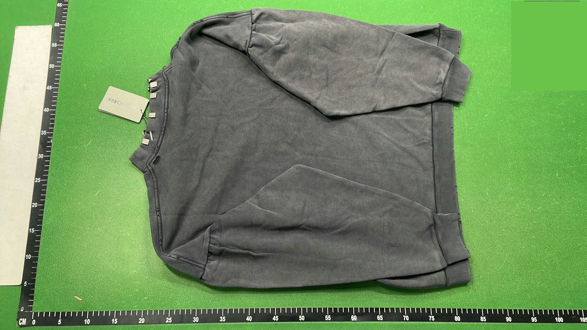 Balenciaga Perforated Lighter Iron Sheet Collar Pierced Sweatshirt QC