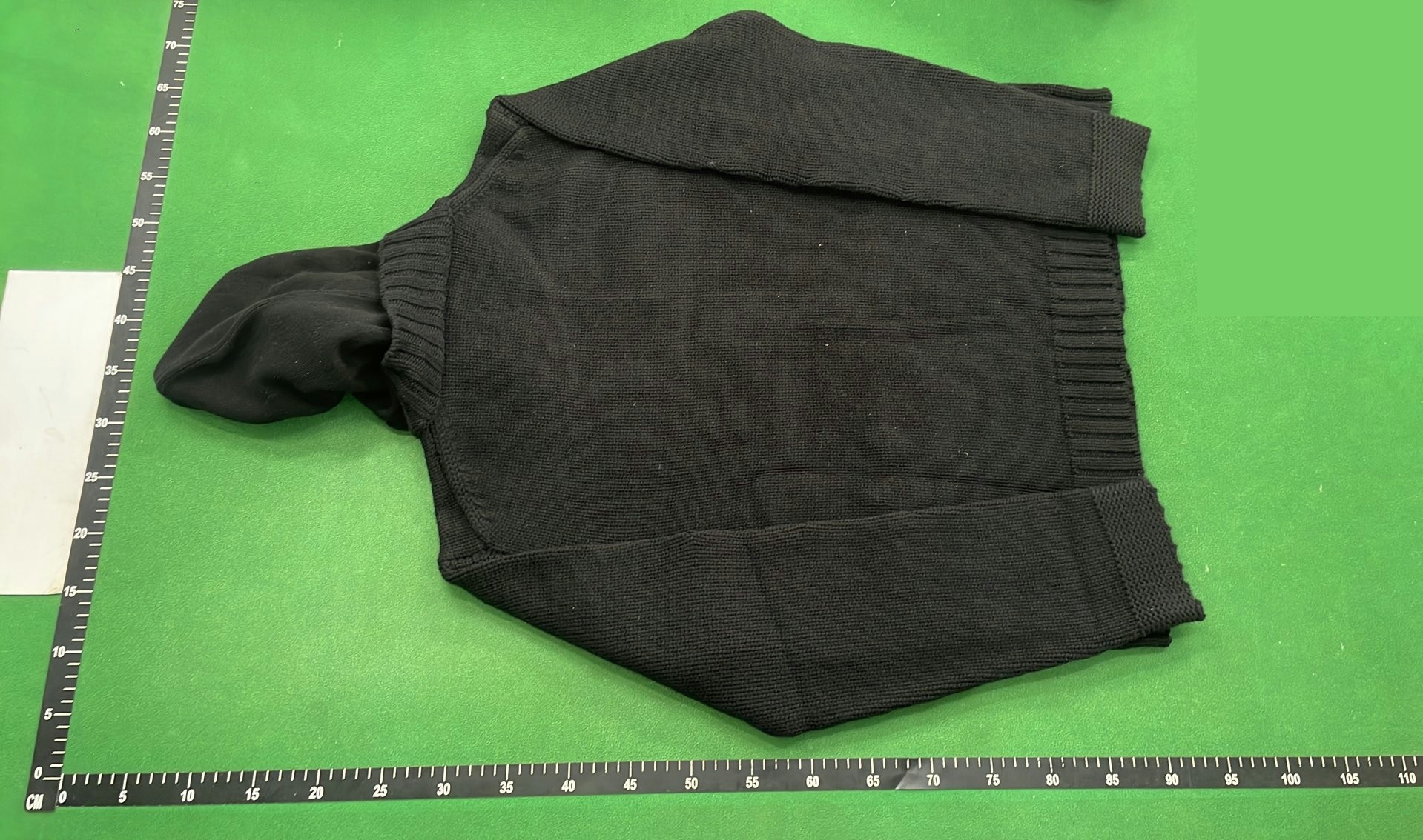 Chrome Hearts "Floral Cross" Leather Patch Knit Zip-Up Hoodie QC