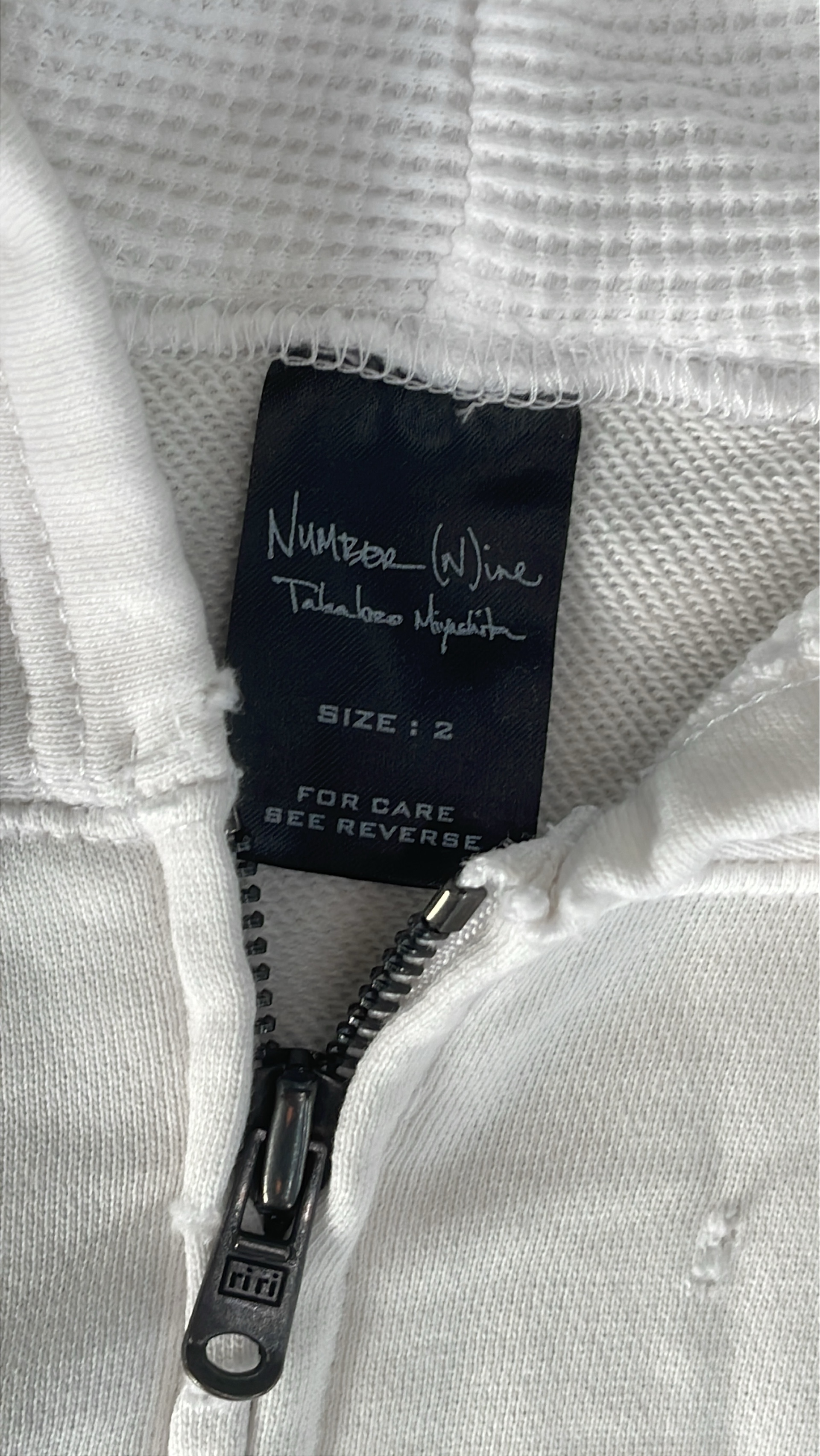 Number (N)ine SS04 "Dream Baby Dream" Double Skull Zip-Up QC
