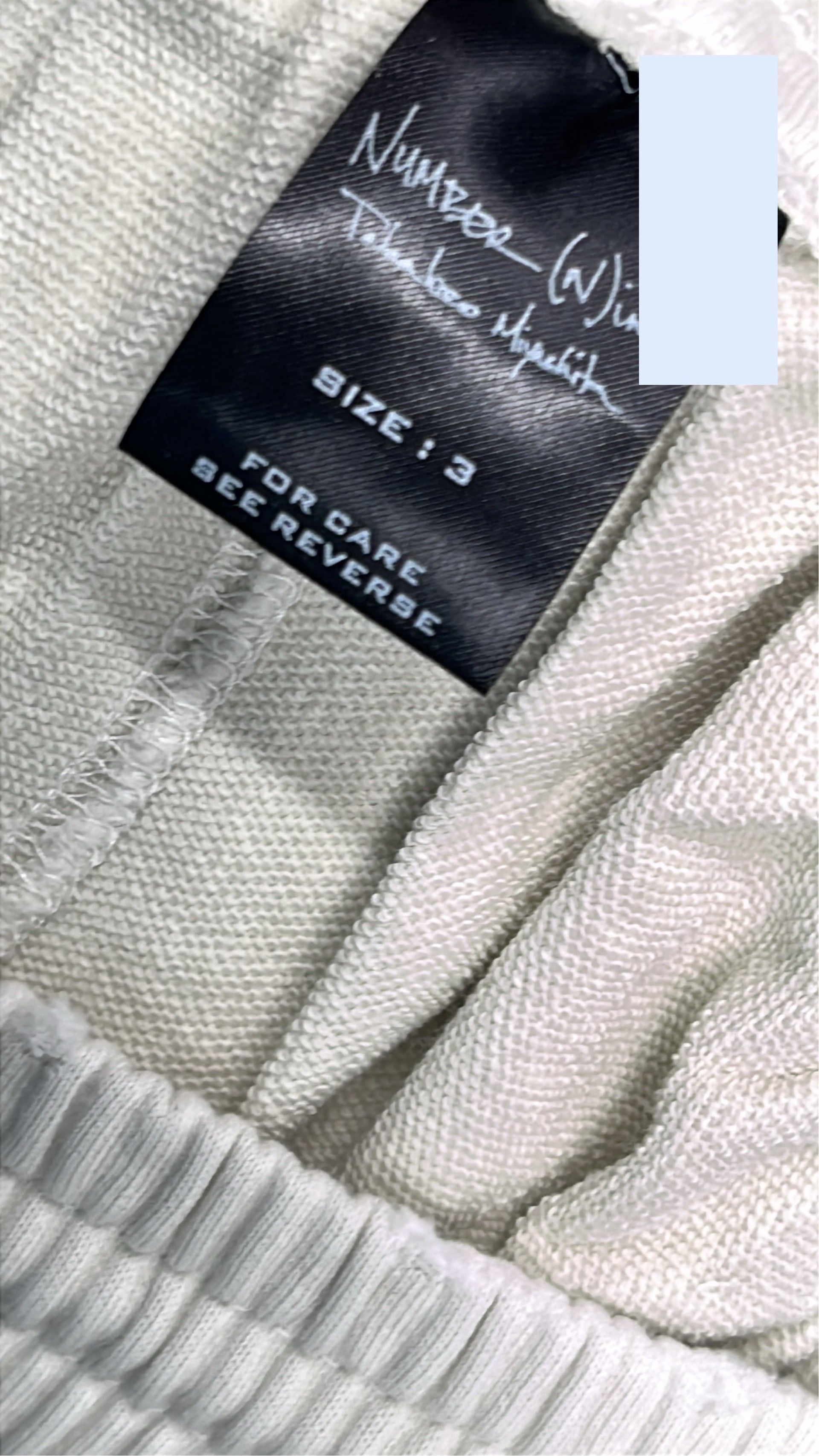 Number (N)ine SS04 "Dream Baby Dream" White Skull Sweatpants QC