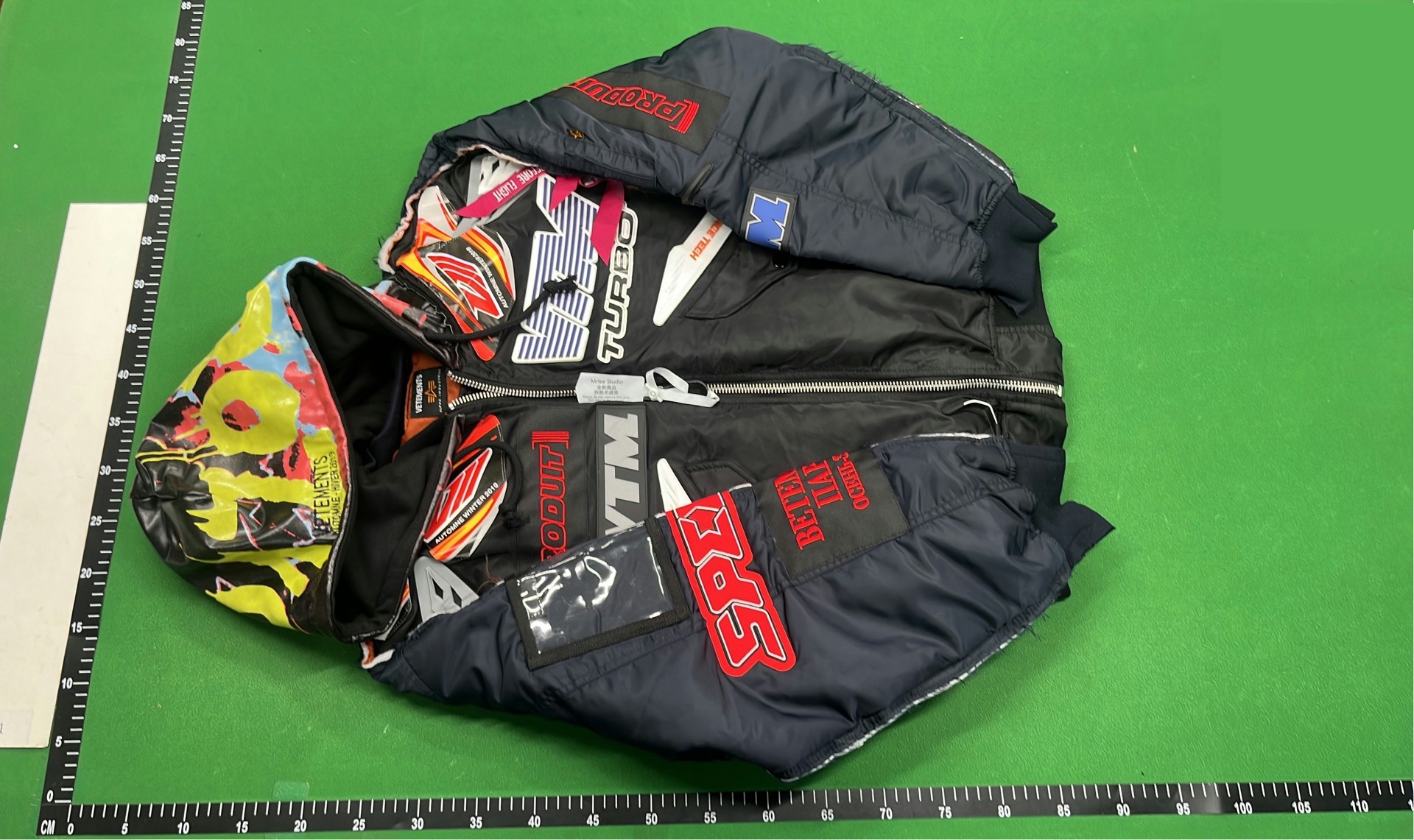 Vetements "VTM Turbo" Patchwork Bomber QC